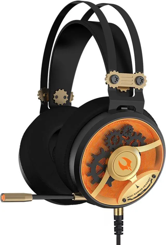 Alt view image 5 of 7 - Bloody M660 MOCI HIFI Gaming Headset with Built-in Microphone Boom, Light Weight, Compatible across platforms (Gold)