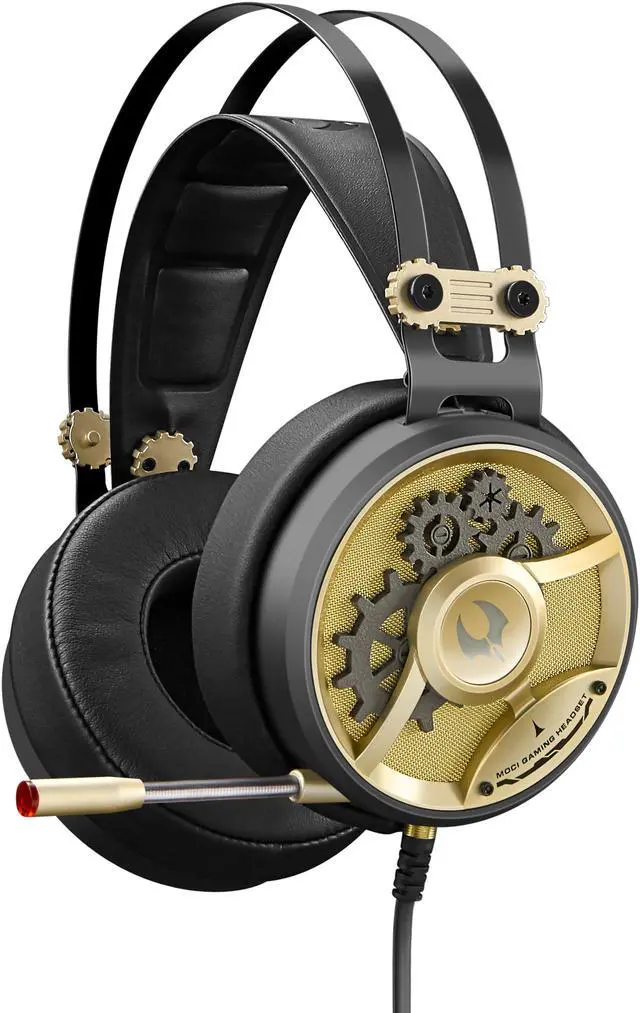 Alt view image 6 of 7 - Bloody M660 MOCI HIFI Gaming Headset with Built-in Microphone Boom, Light Weight, Compatible across platforms (Gold)