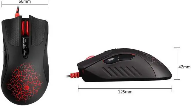 Alt view image 7 of 8 - Bloody Gaming A90 Optical Gaming Mouse with Advanced Weapon Tuning & Macro Setting - Light Strike Switches