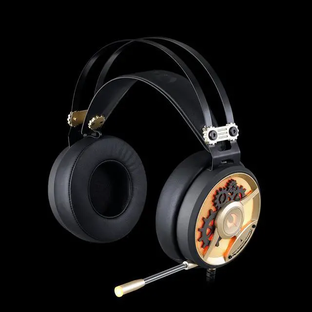 Alt view image 2 of 7 - Bloody M660 MOCI HIFI Gaming Headset with Built-in Microphone Boom, Light Weight, Compatible across platforms (Gold)