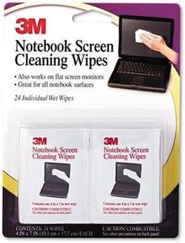 Alt view image 8 of 20 - 3M Notebook Screen Cleaning Wipes - 6 PK/BX