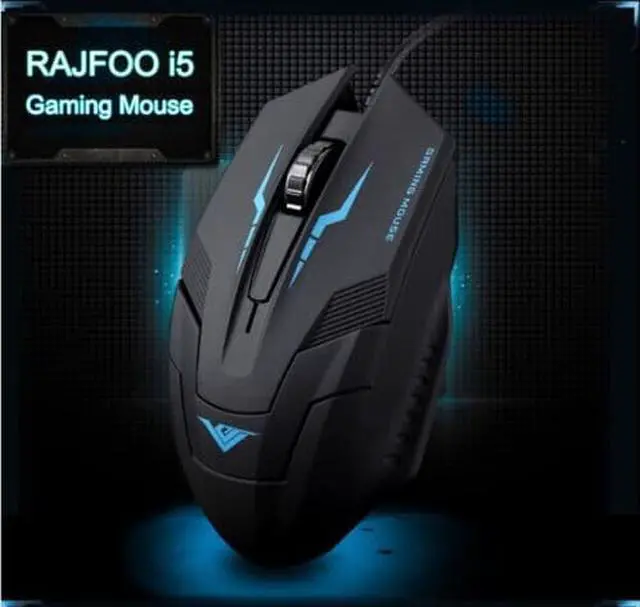 Alt view image 3 of 7 - RAJFOO i5 1600DPI 6D Optical Wired USB Gaming Mouse for Gamer PC Laptop Home Office User - Ergonomic Design, Comfortable Matte Finish