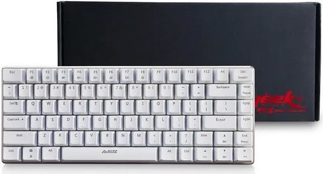 Alt view image 5 of 7 - UrChoiceLtd® Ajazz Geek AK33 Backlit Usb Wired Gaming Mechanical Keyboard Blue Black Switches for Office, Typists and Play Games (Black Switch,White)