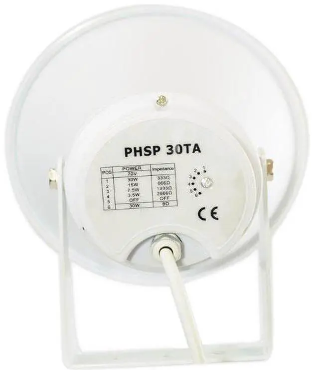 Alt view image 7 of 12 - NEW PYLE PHSP30TA 9.4" 30W INDOOR OUTDOOR 70 VOLT POWER HORN 30 WATT