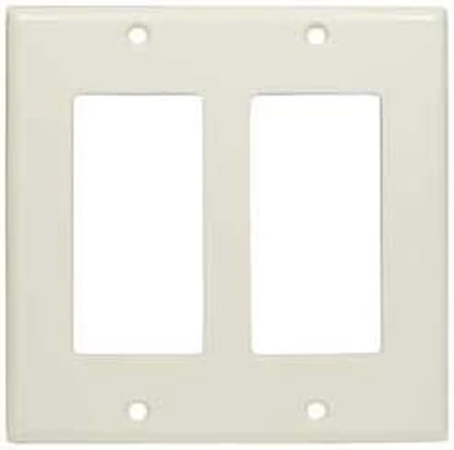 Alt view image 3 of 7 - Leviton 80409-I Decora Wallplate, 2-Gang, Thermoset, Ivory