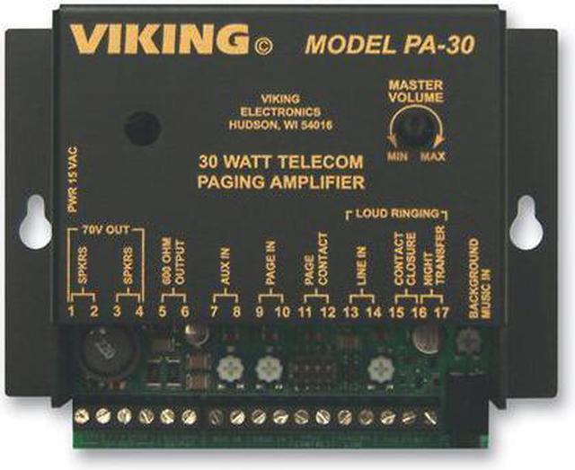 Main image of Viking Electronics VK-PA-30 Viking 30 Watt Telecom Paging Amp