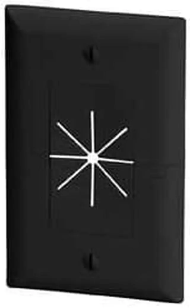 Alt view image 2 of 3 - DataComm 450017BK Flexible Opening Split Plate Black