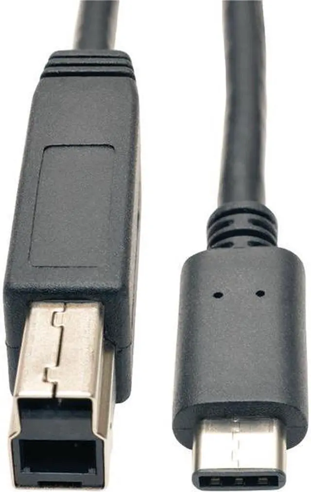 Alt view image 2 of 9 - Tripp Lite U422003 3 ft. Black USB 3.1 Gen 1 (5 Gbps) Cable, USB Type-C (USB-C) to USB Type-B