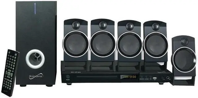 Alt view image 11 of 15 - SUPERSONIC SC-37HT 5.1 Channel Dvd Home Theater System With USB Input & Karaoke Function