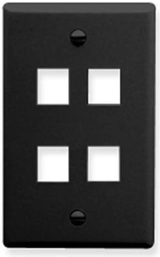 Alt view image 2 of 4 - ICC ICC-FACE-4-BK IC107F04BK 4 Port Face Black