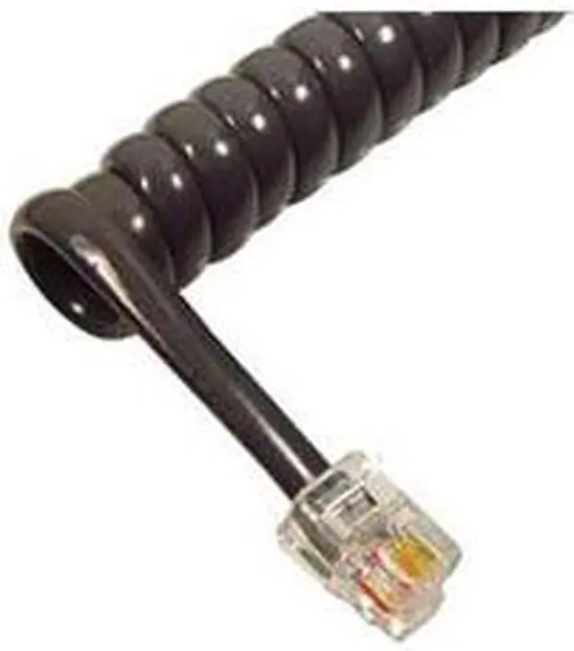 Alt view image 5 of 5 - ICC GCHA444012-FMG / 12ft Charcoal Handset Cord