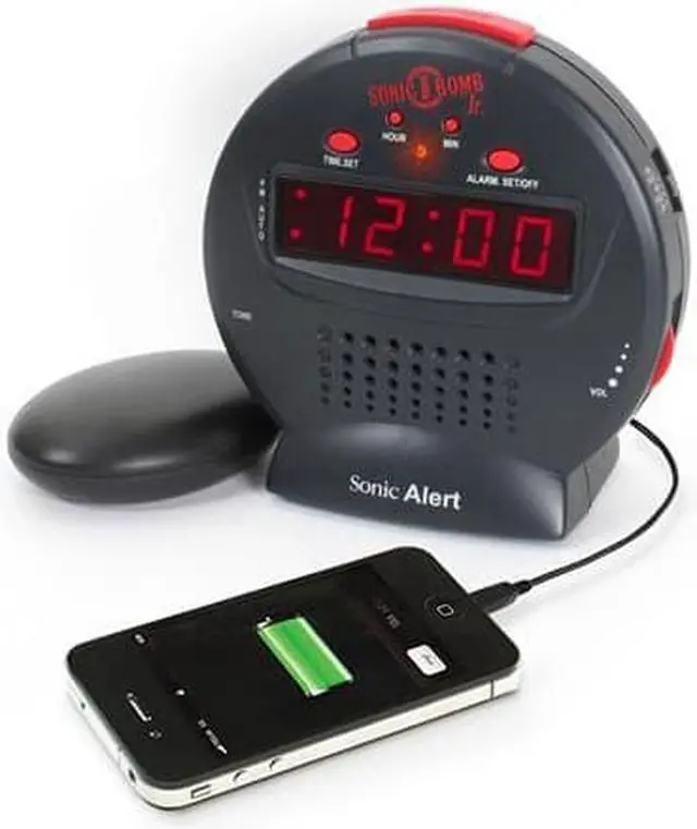 Alt view image 6 of 9 - Sonic Bomb Sonic Bomb Jr Bomb Snooze Diffuser Pulsating Alert Light Volume Tone