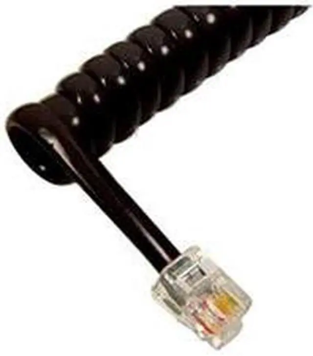 Alt view image 7 of 7 - ICC GCHA444012-FBK 12ft Black Handset Cord