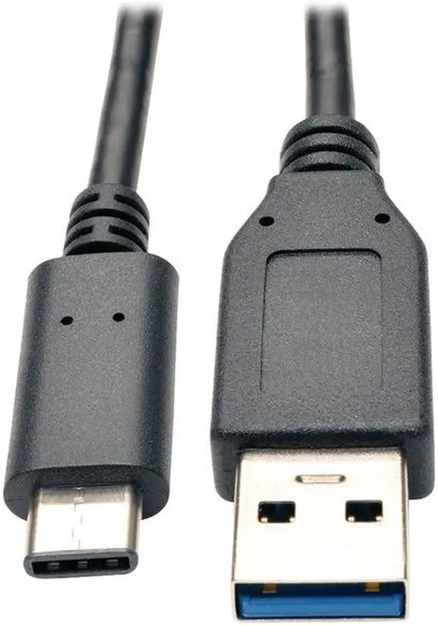 Alt view image 5 of 10 - Tripp Lite U428003 Black USB 3.1 Gen 1 (5 Gbps) Cable, USB Type-C (USB-C) to USB Type-A