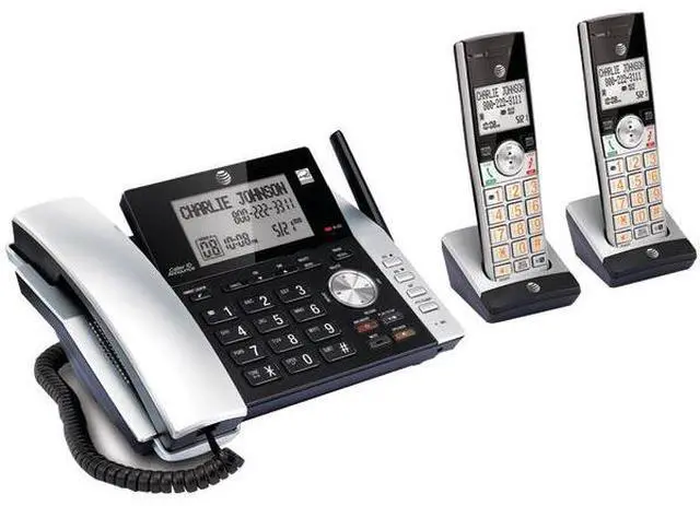 Main image of Att ATTCL84215 2 - Handset Corded & Cordless Answering System