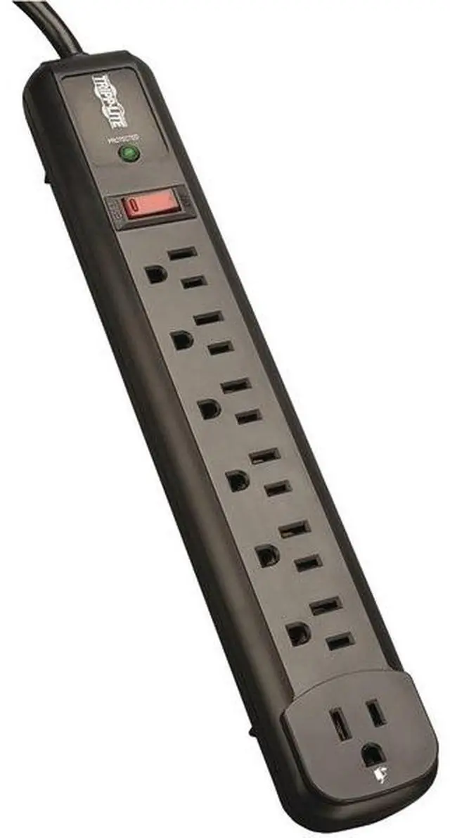 Alt view image 2 of 20 - TRIPP LITE TLP74RB 4.0 Feet 7 Outlets 1080 Joules Surge Suppressor