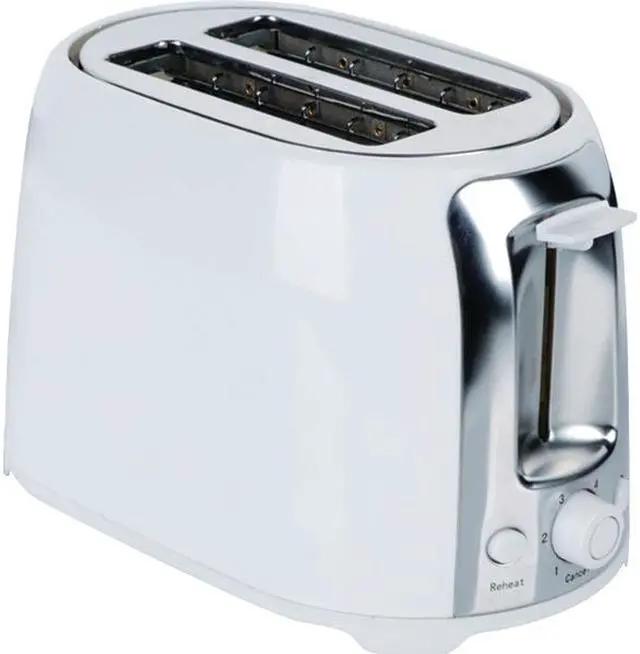 Alt view image 3 of 9 - Brentwood TS-292W White and Stainless Steel 2 Slice Cool Touch Toaster