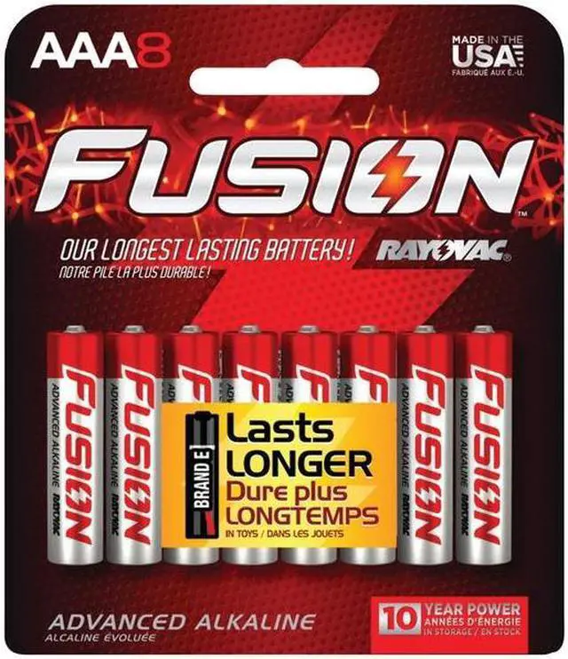 Alt view image 7 of 18 - Rayovac 824-8CTFUS 8-pack AAA Alkaline Batteries