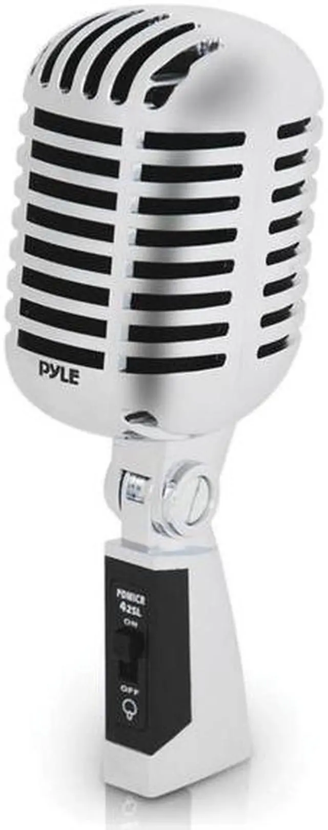 Alt view image 9 of 19 - PylePro - Classic Retro Vintage Style Dynamic Vocal Microphone with 16ft XLR Cable (Silver)
