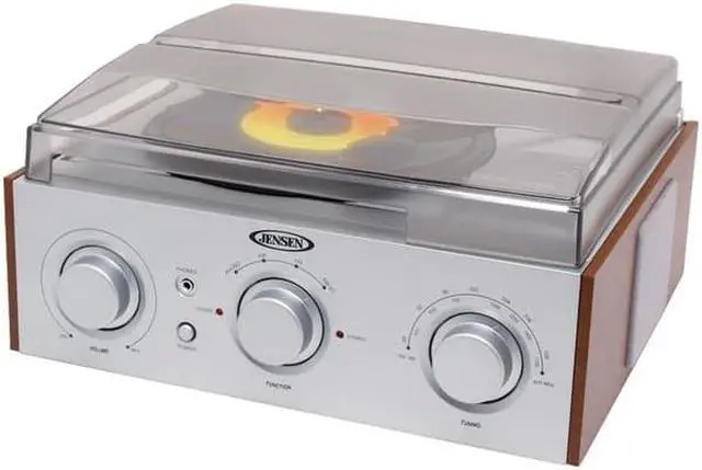 Alt view image 2 of 3 - JENSEN JTA-220 3-SPEED STEREO TURNTABLE WITH AM/FM