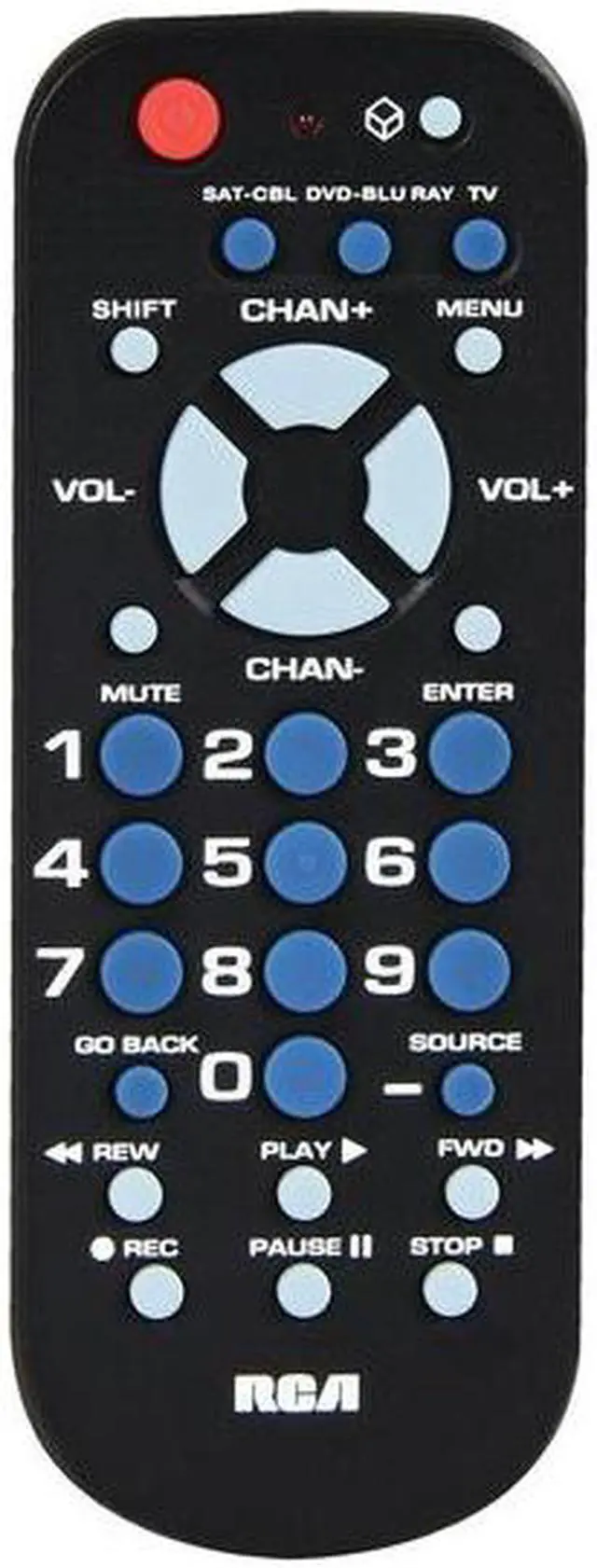 Alt view image 2 of 7 - RCA RCR503BR 3-Device Palm-Sized Universal Remote