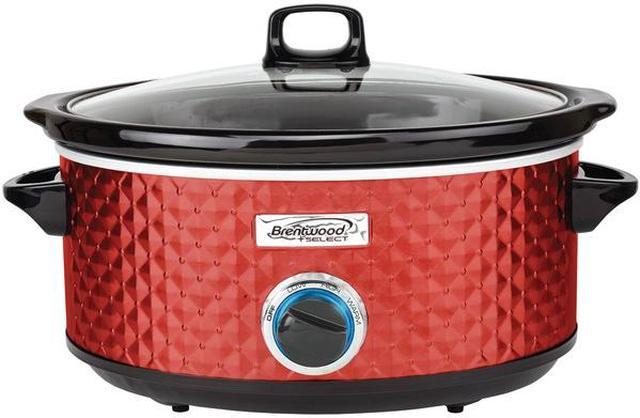 Brentwood Select SC-157R 7 Qt Slow Cooker, Red 