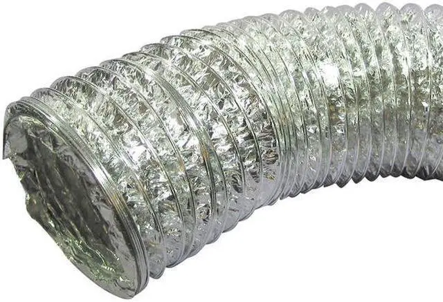 Alt view image 4 of 6 - Deflecto F0408MSX/30 Aluminum Duct (Supurr-Flex transition ducting; 8ft)