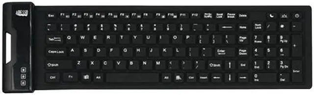 Alt view image 12 of 14 - Adesso AKB-222UB SlimTouch 222 Antimicrobial Waterproof Flex Keyboard