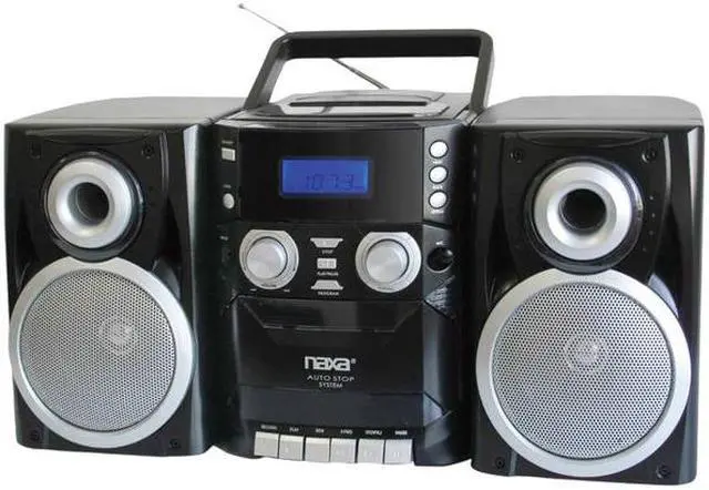 Alt view image 6 of 6 - Naxa NPB426 Portable CD Player with AM/FM Radio, Cassette & Detachable Speakers