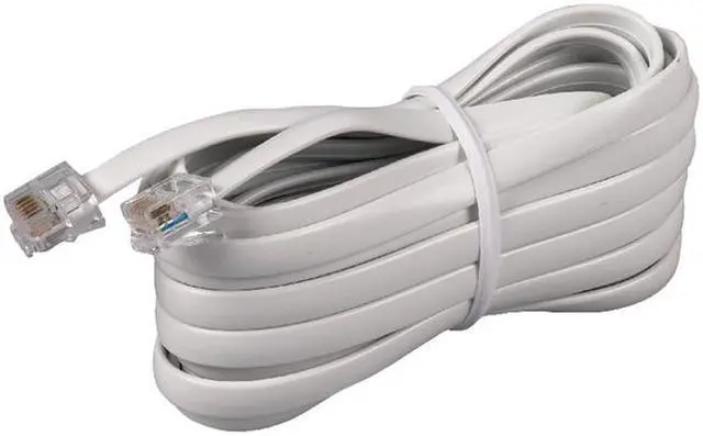 Alt view image 3 of 6 - Voxx Accessories 15' Wht Phone Cord TP231WHR Unit: CARD