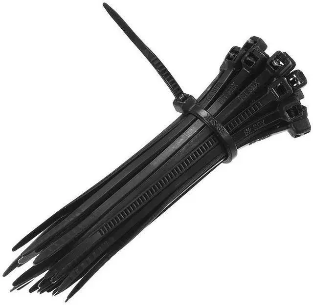 Alt view image 4 of 4 - 300pcs Cable Zip Ties 4.7 Inch x 0.07 Inch Self-Locking Nylon Tie Wraps Black