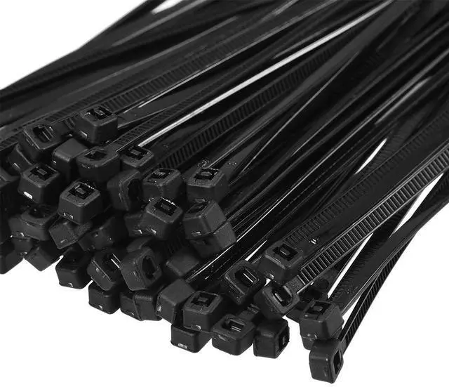 Alt view image 3 of 4 - 300pcs Cable Zip Ties 4.7 Inch x 0.07 Inch Self-Locking Nylon Tie Wraps Black