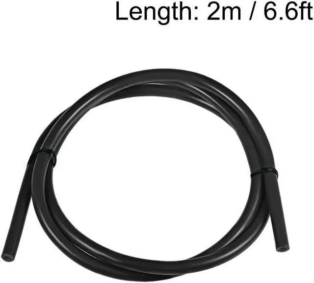 Alt view image 3 of 3 - Silicone Tubing, 4mm ID x 7mm OD 6.6ft Rubber Tube High Temp for Pump Transfer, Black