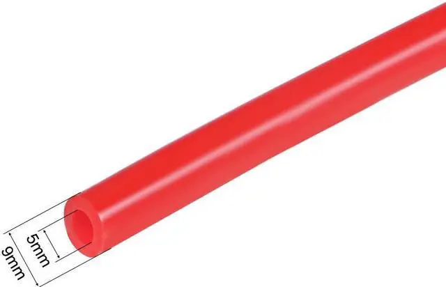Alt view image 2 of 3 - Silicone Tubing, 5mm ID x 9mm OD 3.3ft Rubber Tube High Temp for Pump Transfer, Red