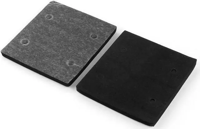 Alt view image 2 of 3 - Foam Rectangle Self Adhesive Replacement Sander Back Pad Mat Black 10 Pcs