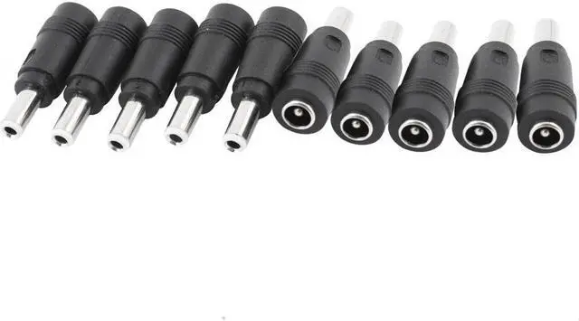Main image of Unique Bargains 5.5 x 2.5mm Male Connector Tip with 5.5 x 2.1mm Female Jack 10pcs