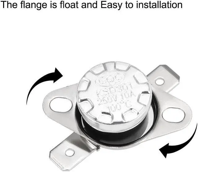 Alt view image 3 of 5 - 10pcs NC KSD301 Thermostat 40-100°C(104-212°F) Temperature Thermal Control Switch 40 45 50 55 60 65 70 80 90 100°C Normally Close Assortment Kit