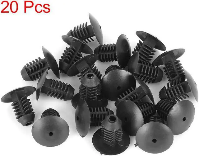 Alt view image 5 of 5 - 20pcs 12mm Hole Dia Plastic Bolt Rivets Fastener Fender Bumper Retainer Clips Black for Car