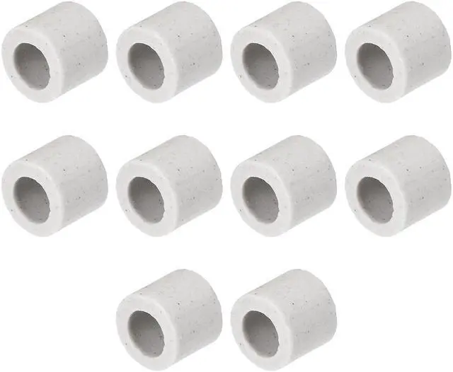 Main image of 8mm Dia Ceramic Insulation Tube Single Bore Alumina Porcelain High Temperature Insulator Pipe for Heating Element 10 Pcs