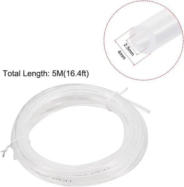 Alt view image 3 of 3 - Pneumatic Tubing, 4mm OD x 2.5mm ID x 5m Air Brake Tubing Nylon Air Line Hose Clear
