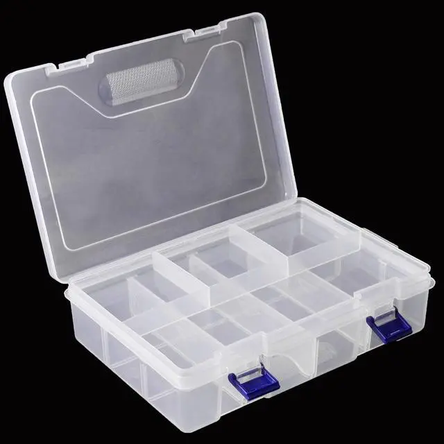 Alt view image 5 of 5 - Unique Bargains Desktop Tool Part Hardware Plastic Adjustable Storage Sorter Case Box Organizer