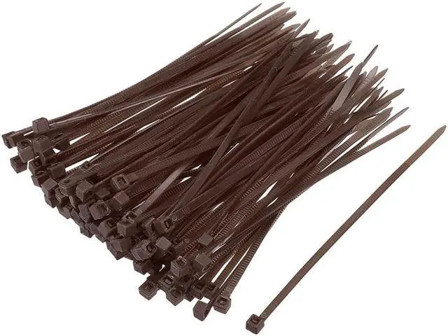 Main image of Cable Zip Ties 100mmx2.5mm Self-Locking Nylon Tie Wraps Brown 300pcs