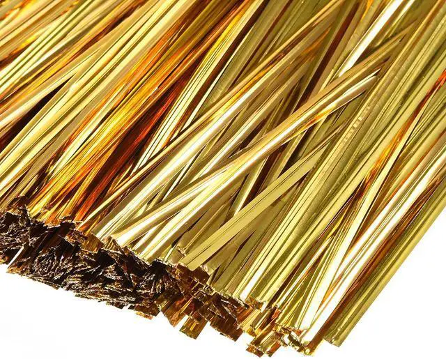 Alt view image 3 of 4 - Metallic Twist Ties 2.4 Inches Quality Plastic Closure Tie for Tying Gift Bags Art Craft Ties Manage Cords Golden 500pcs