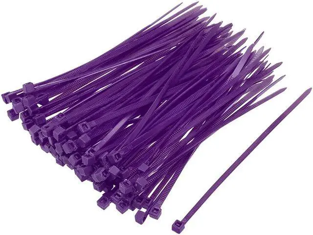 Main image of Cable Zip Ties 100mmx2.5mm Self-Locking Nylon Tie Wraps Purple 300pcs