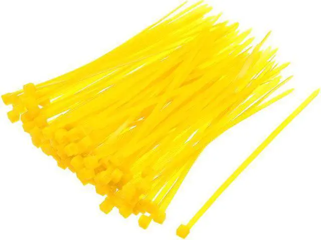 Main image of Cable Zip Ties 100mmx1.8mm Self-Locking Nylon Tie Wraps Yellow 300pcs