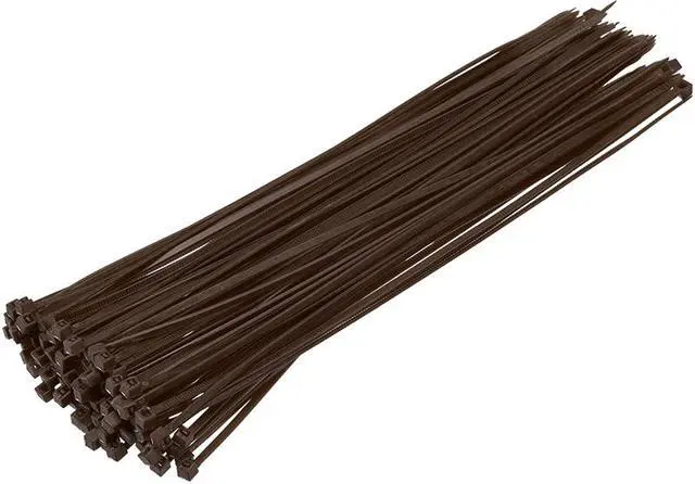 Main image of Cable Zip Ties 200mmx2.5mm Self-Locking Nylon Tie Wraps Brown 100pcs