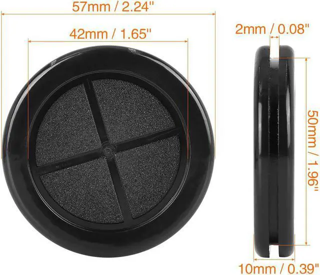 Alt view image 2 of 6 - 15pcs 50mm Rubber Grommet Eyelet Ring Gasket Double Side O Ring Electric Cable Protector Black for Car