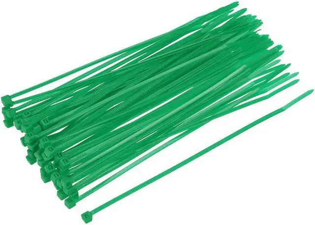 Main image of Cable Zip Ties 150mmx2.5mm Self-Locking Nylon Tie Wraps Green 100pcs