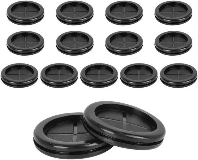 Main image of 15pcs 50mm Rubber Grommet Eyelet Ring Gasket Double Side O Ring Electric Cable Protector Black for Car