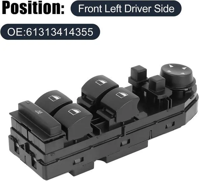 Alt view image 2 of 7 - 61313414355 Automobile New Front Left Side Master Power Window Control Switch for 2004-2010 BMW X3